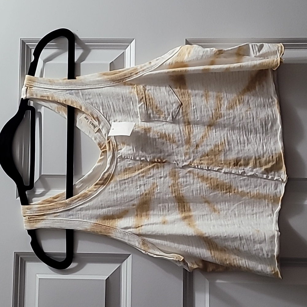 Peach Love California Tie Dye Crop Top Sand